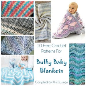 Roundup: 10 Free Crochet Patterns for Bulky Baby Blankets - CrochetKim™
