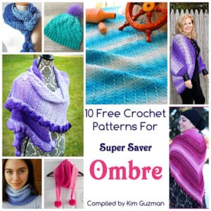 Roundup: 10 Free Crochet Patterns for Red Heart Super Saver Ombre ...