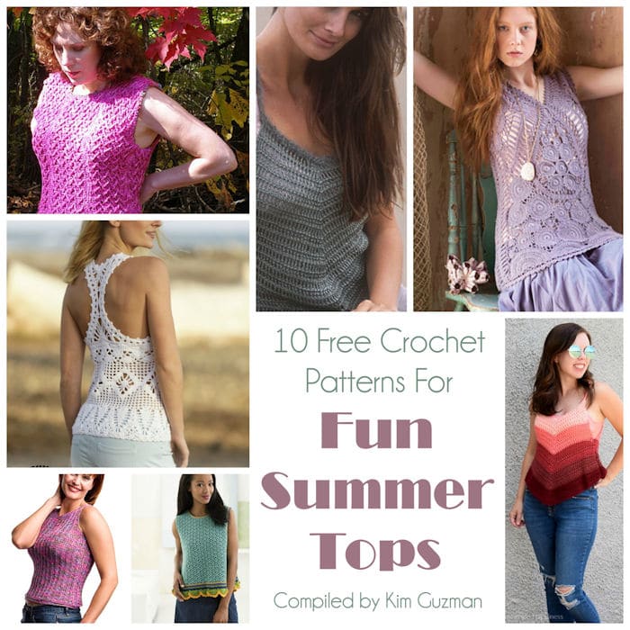 10 Free Crochet Patterns For Summer Tops Crochetkim™