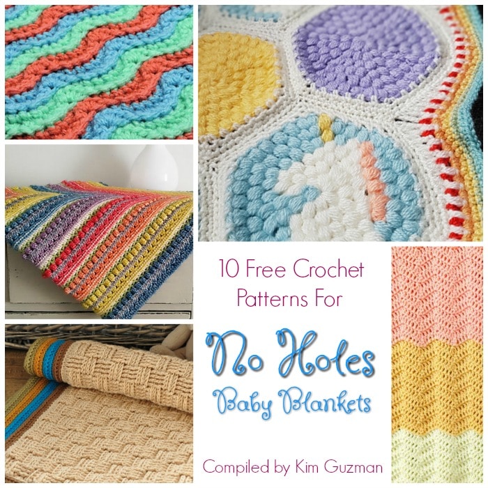 Link Blast 10 Free Crochet Patterns for No Holes Baby Blankets