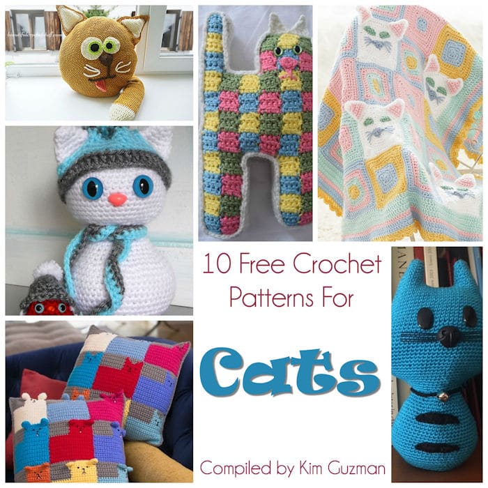 10 Free Crochet Patterns for Cats - CrochetKim™