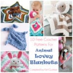 10 Free Crochet Patterns for Animal Lovey Blankets