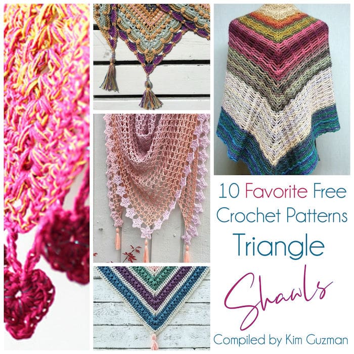 Link Blast: 10 Favorite Free Crochet Patterns for Triangle Shawls