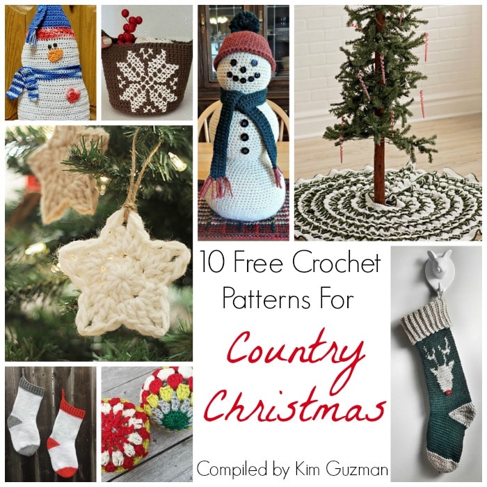 Link Blast: 10 Free Crochet Patterns for Country Christmas Decor