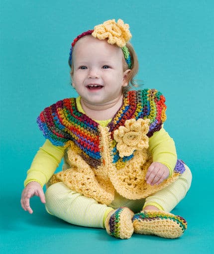 Fall Baby Sweater Set CrochetKim Free Crochet Pattern