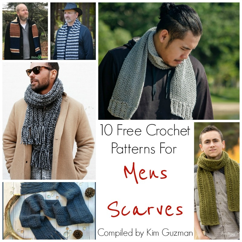 Tunisian Crochet Scarf Pattern for Men - Make It Crochet