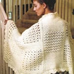 Sampler Shawl Aran Wrap Free Crochet Pattern