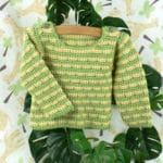 Devon Striped Baby Sweater Free Crochet Pattern