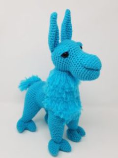 A blue llama 