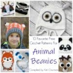 10 Favorite Free Crochet Patterns for Animal Beanies