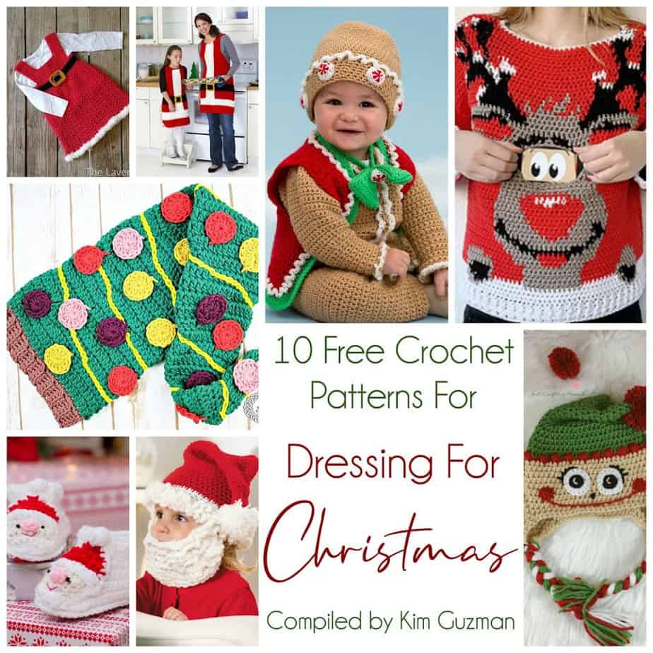 Crochet baby best sale christmas outfit pattern