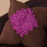 Petal Flower Pillow Top Free Crochet Pattern