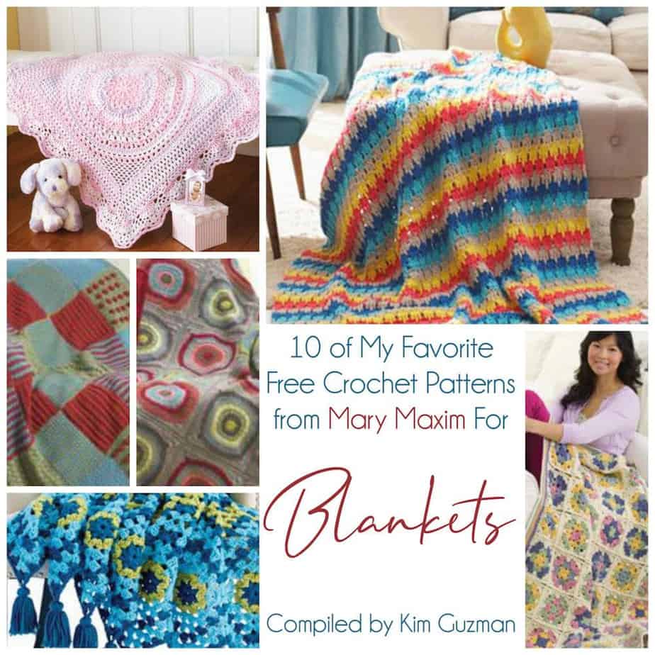 9 Free Mary Maxim Crochet Patterns for Blankets Throws Afghans ...