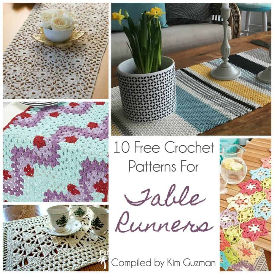 10 Free Crochet Patterns for Table Runners - CrochetKim™