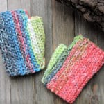 Knit Look Last Minute Hopscotch Fingerless Mitts Free Crochet Pattern