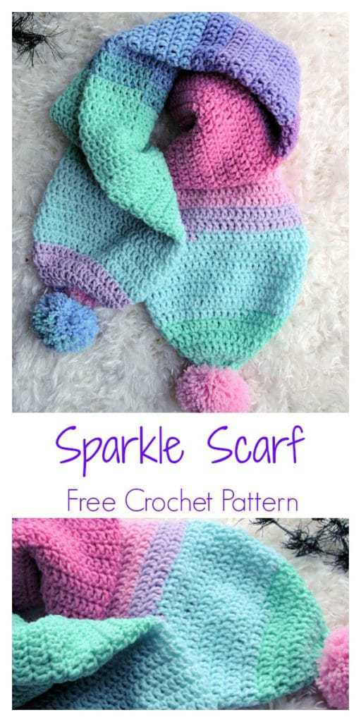 Crochet scarf image Pinterest image