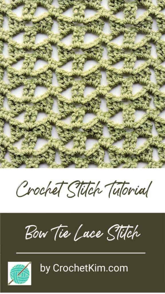 Bow Tie Lace Free CrochetKim Crochet Stitch Tutorial