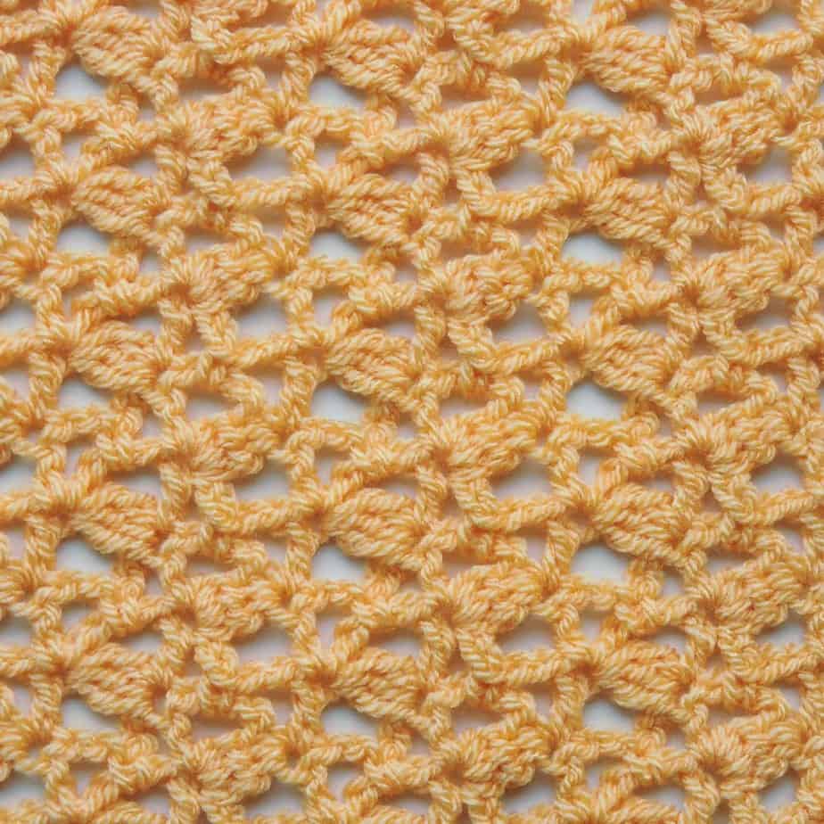 Diagonal Cluster Lace Crochet Stitch