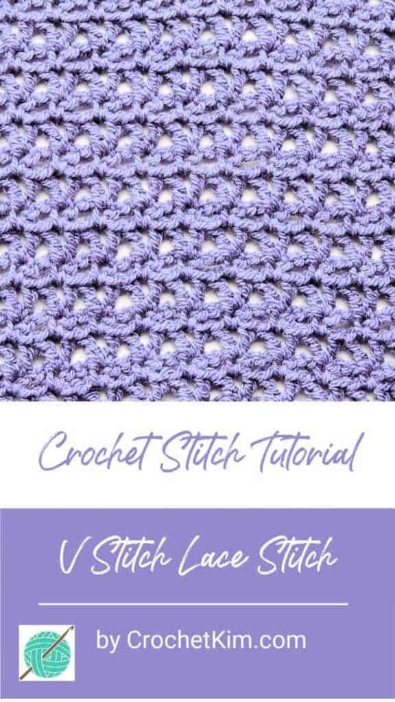 V Stitch Lace Free CrochetKim Crochet Stitch Tutorial