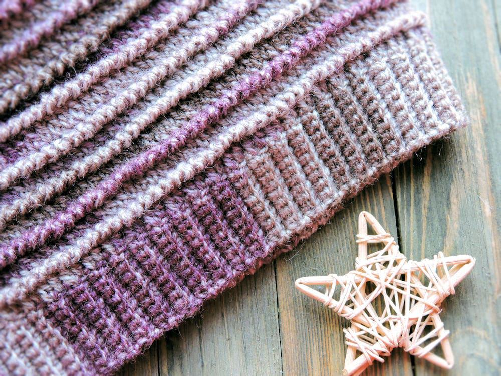 Garter Ridge Beanie Free Crochet Pattern