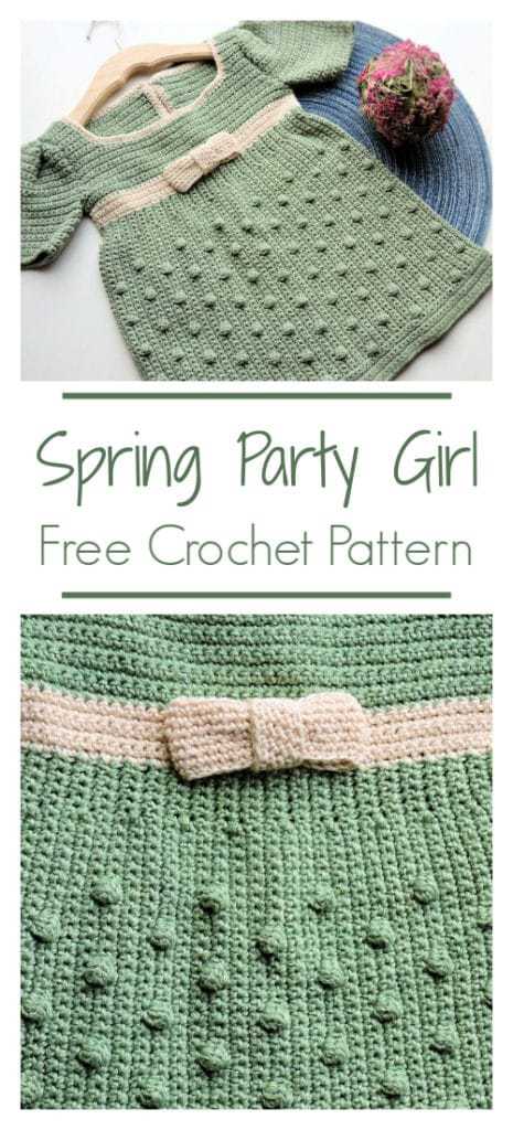 Spring Party Girl Crochet Dress Pinterest Image