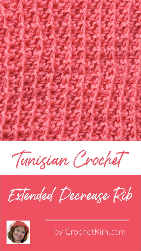 Tunisian Extended Decrease Rib Crochet Stitch Tutorial
