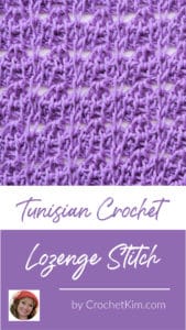 Tunisian Lozenge Stitch Crochet Stitch Tutorial - CrochetKim™
