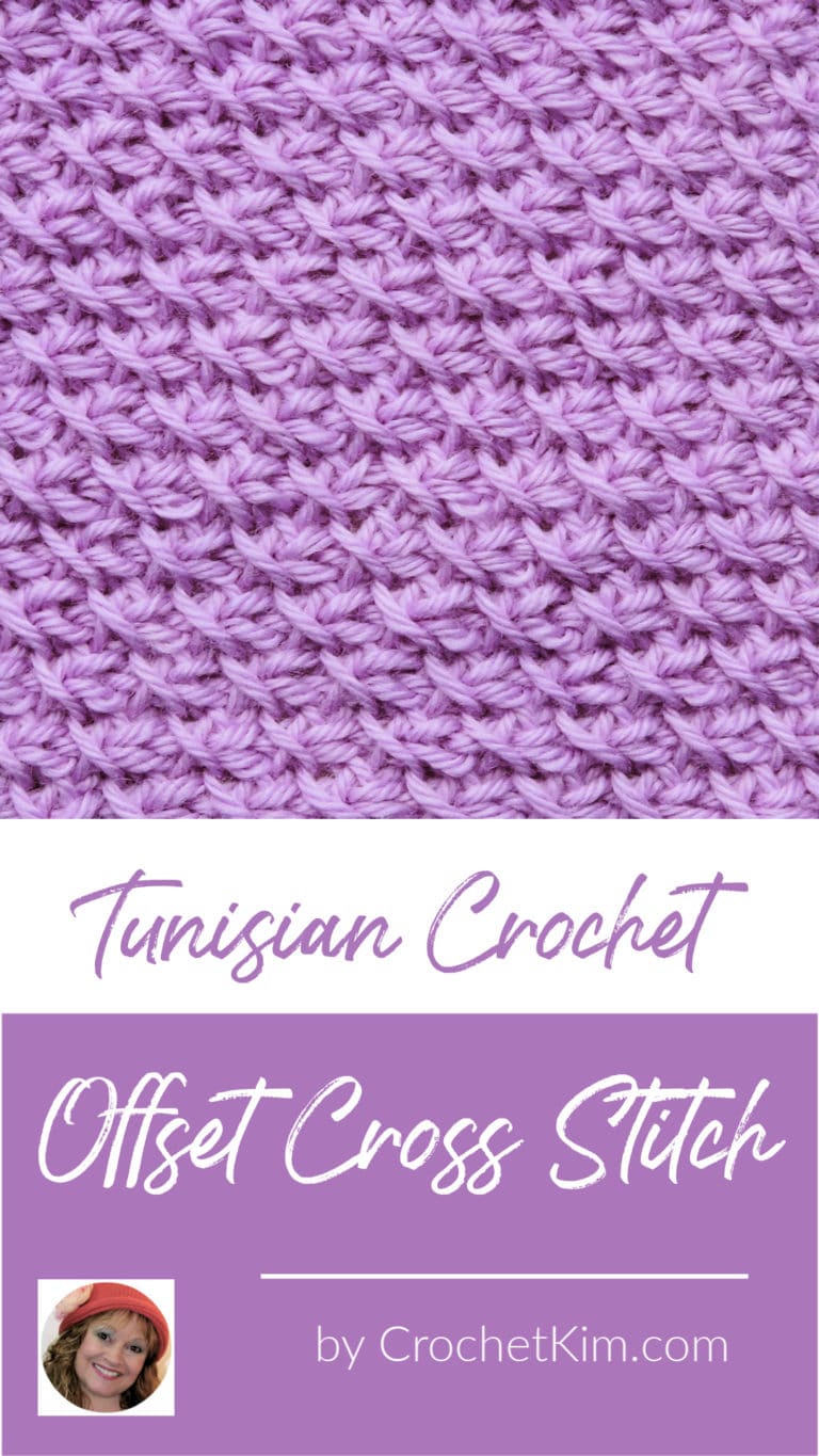 Tunisian Offset Cross Stitch Crochet Stitch Tutorial - CrochetKim™