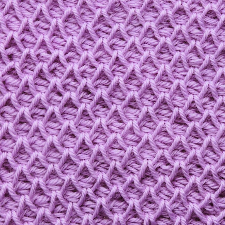 Tunisian Smock Stitch Crochet Stitch Pattern - CrochetKim™