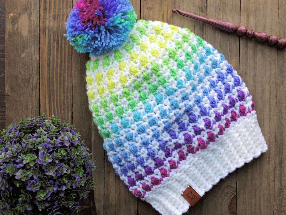 Game Night Slouchie Beanie Hat Free Crochet Pattern