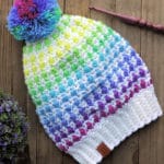 Game Night Slouchie Beanie Hat Modern Free Crochet Pattern