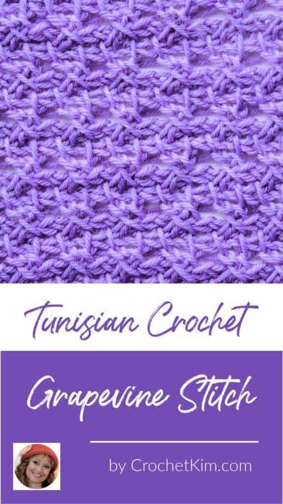 Tunisian Grapevine Stitch Crochet Stitch Tutorial – CrochetKim™