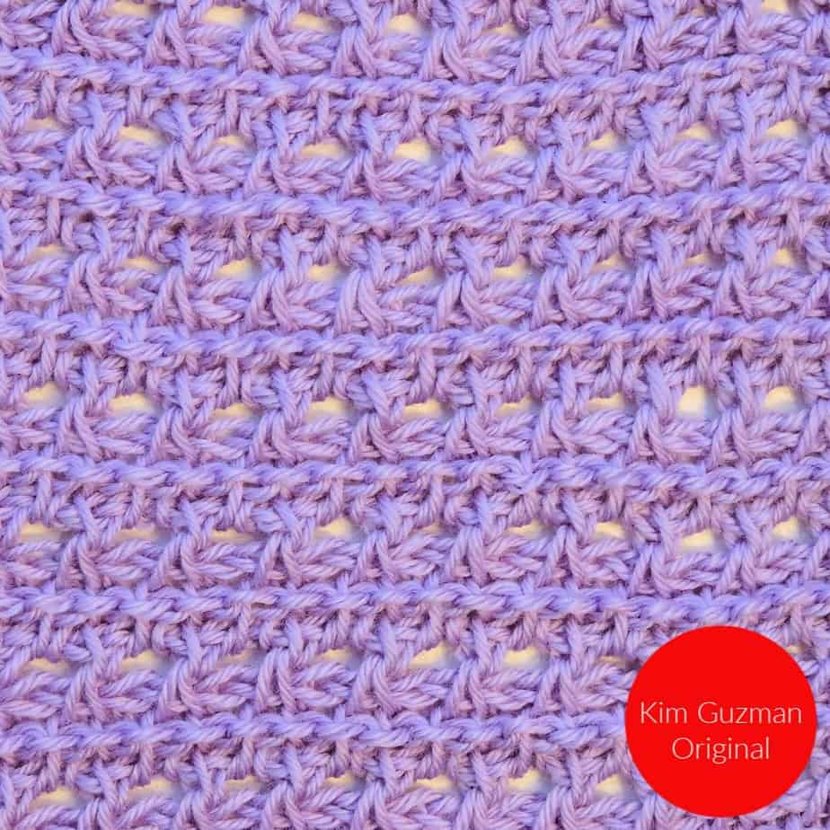 Tunisian Layered Eyelets Crochet Stitch 
