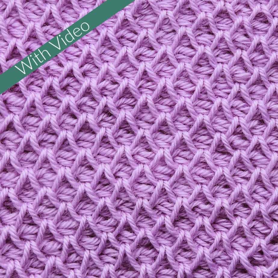 Tunisian Smock Stitch Crochet Stitch Pattern - CrochetKim™
