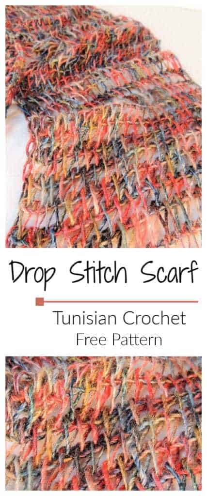 Drop stitch scarf Pinterest image