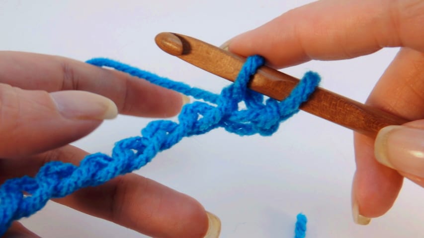 Crochet stitch closeup