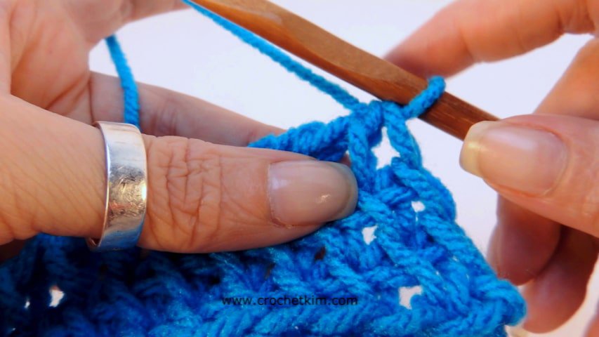 Crochet stitch closeup