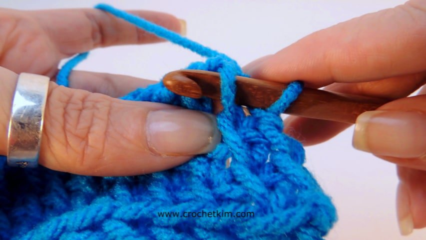 Crochet stitch closeup