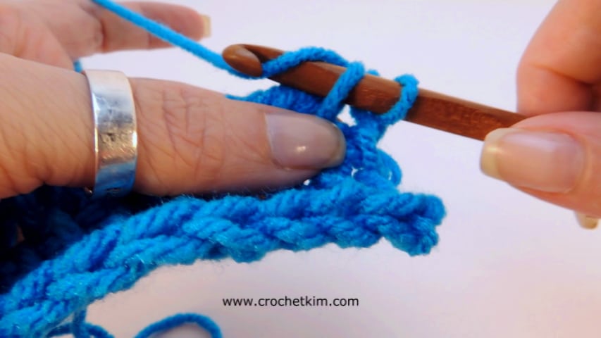 Crochet stitch closeup