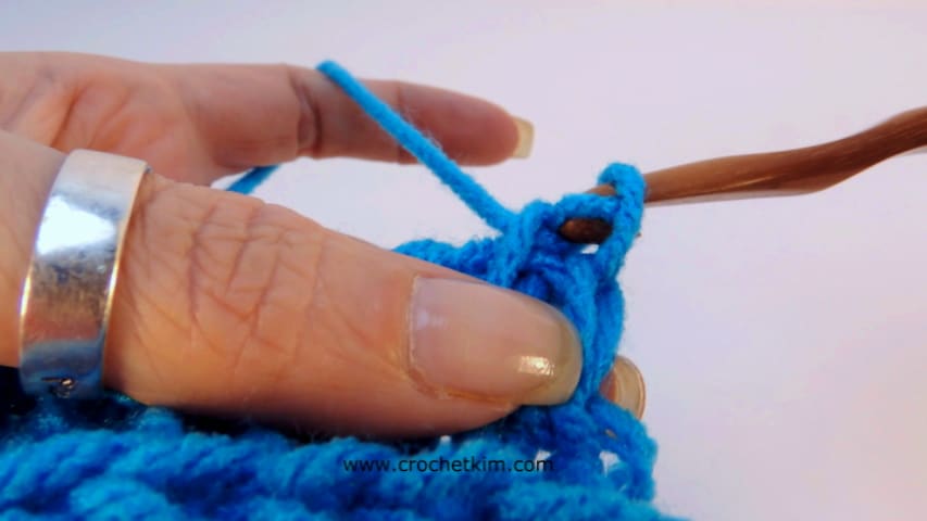 Crochet stitch closeup