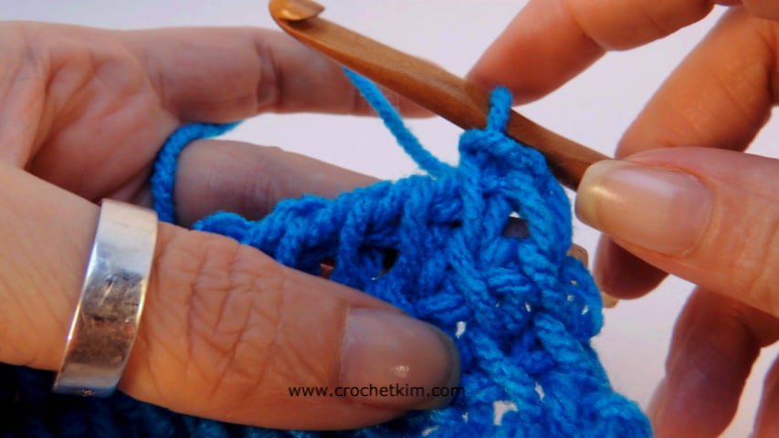Crochet stitch closeup