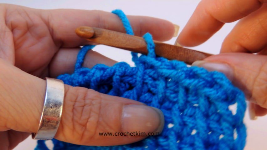 Crochet stitch closeup