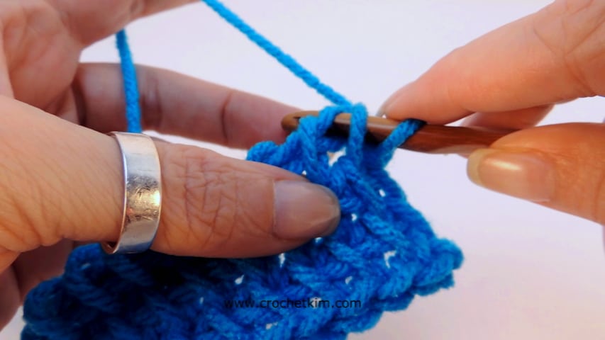 Crochet stitch closeup