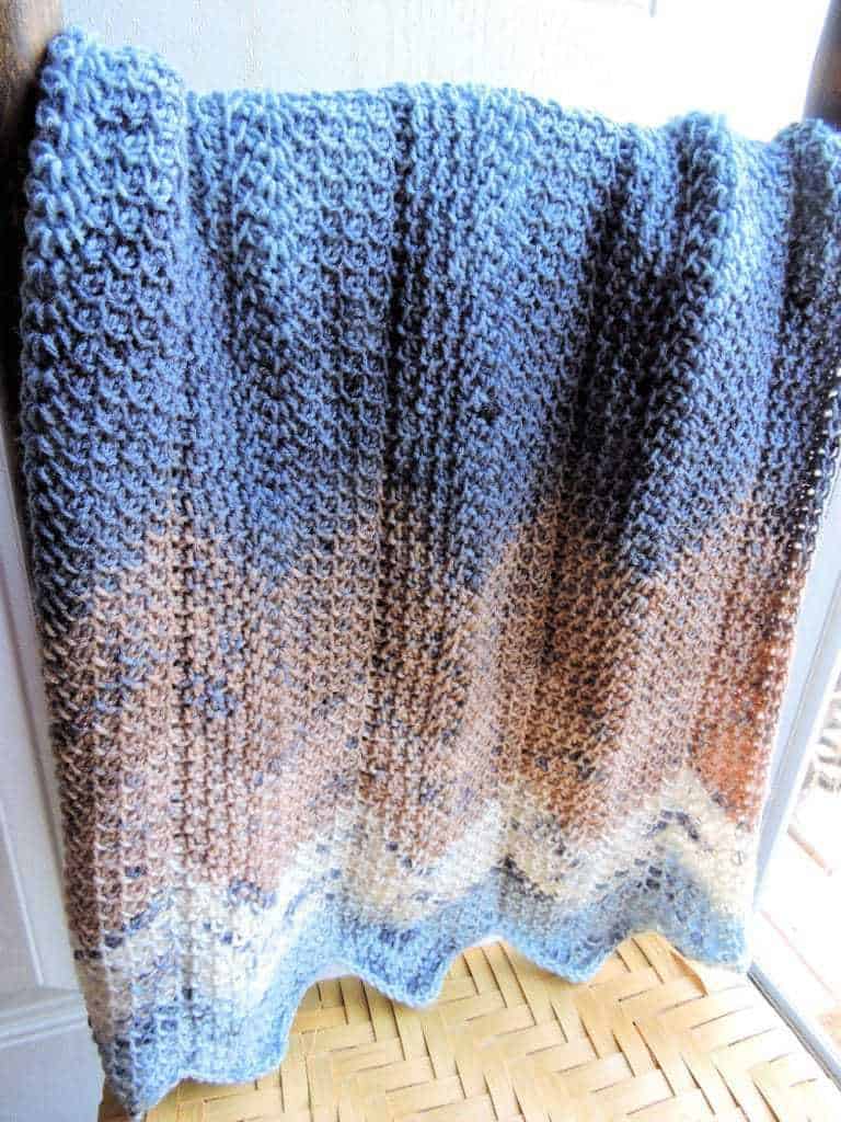 Modern Honeycomb Ripple  Baby Blanket CrochetKim Free Tunisian Crochet Pattern