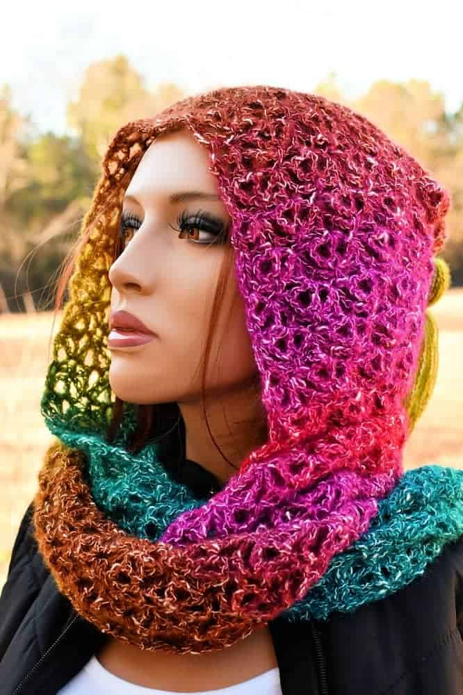 Hooded Lace Scarf