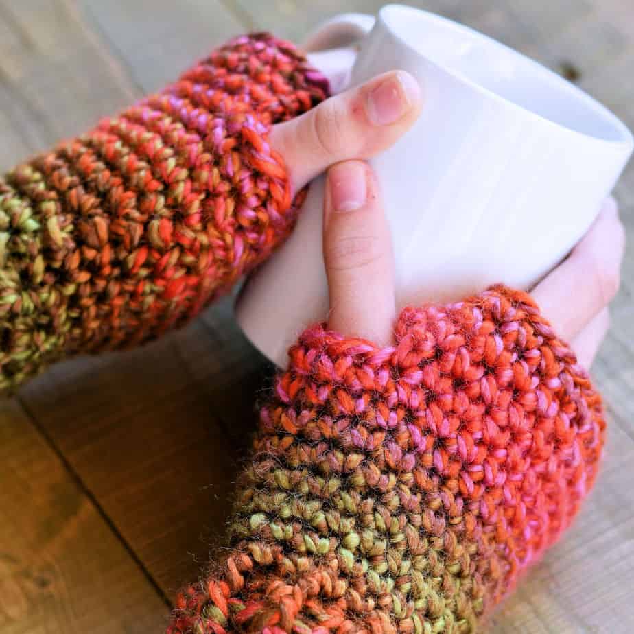 Crochet mitts