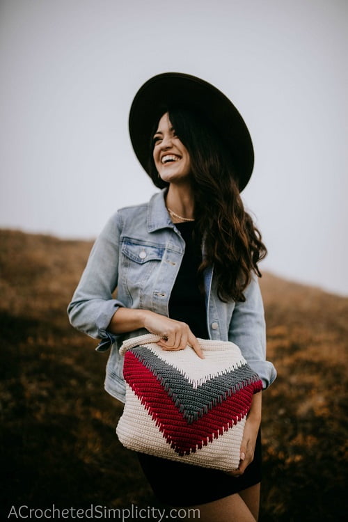 Crochet Chevron Backpack