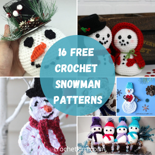 16 Free Crochet Snowman Patterns - CrochetKim™