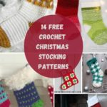 Collage of Crochet Christmas Stockings