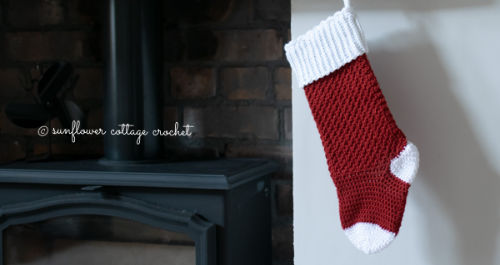 Fireside Crochet Christmas Stocking